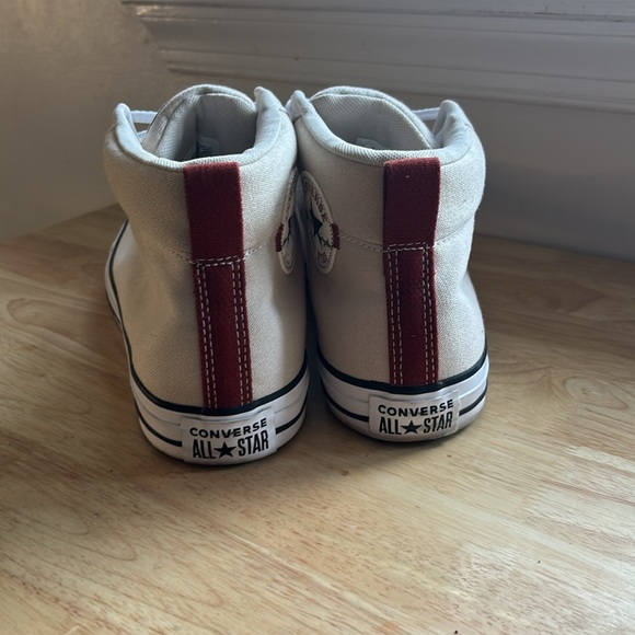 Converse Cream Canvas Hightop Sneaker Men Size 12 - Picture 5 of 7